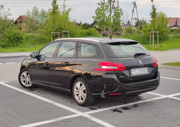 Peugeot 308 cena 41500 przebieg: 141000, rok produkcji 2017 z Poznań małe 56